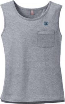 Juniors Vintage Wash Muscle Tank, Grey